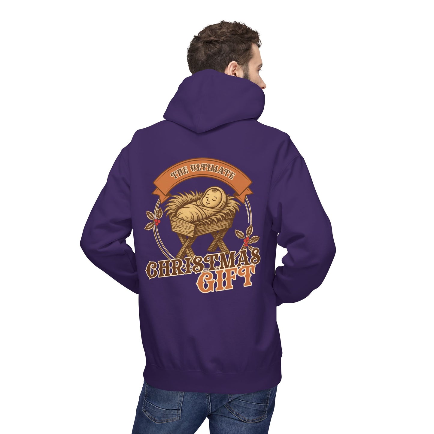 The Ultimate Christmas Gift Unisex Fleece Hoodie with Nativity Design