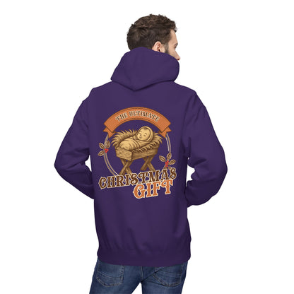 The Ultimate Christmas Gift Unisex Fleece Hoodie with Nativity Design