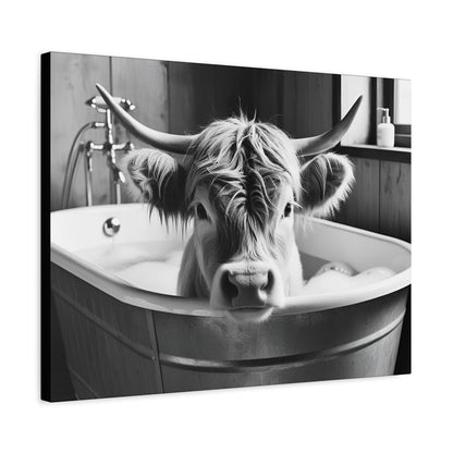 Highland Cow Bubbles Wall Art