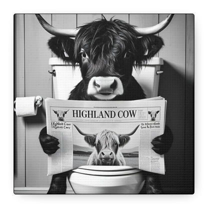 Highland Cow Toilet Funny Art