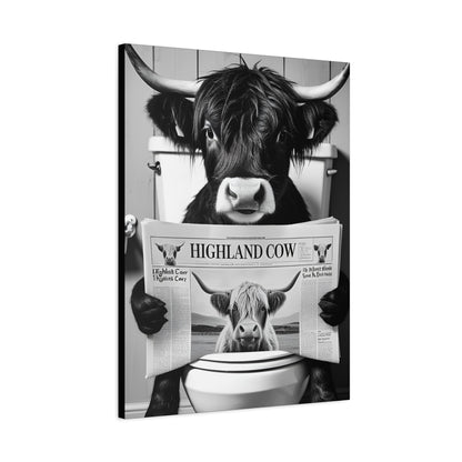 Highland Cow Toilet Funny Art