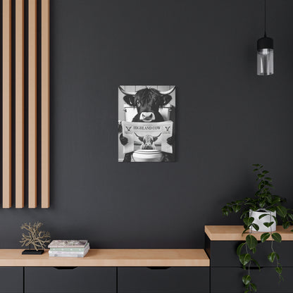 Highland Cow Toilet Funny Art