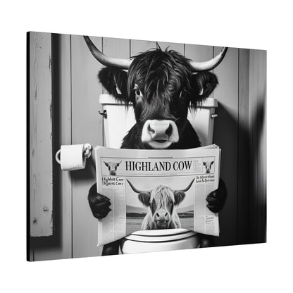Highland Cow Toilet Funny Art