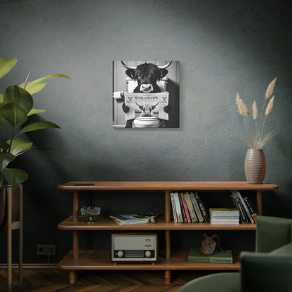 Highland Cow Toilet Funny Art