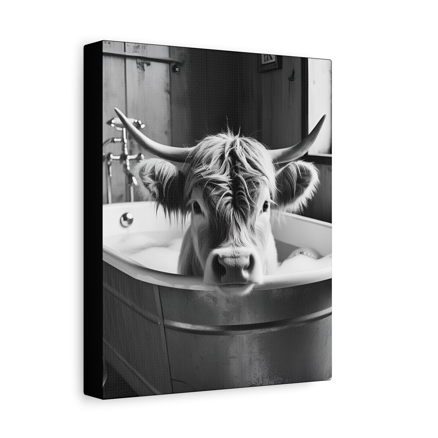 Highland Cow Bubbles Wall Art