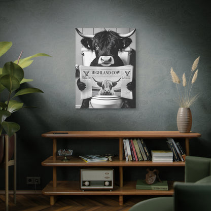 Highland Cow Toilet Funny Art