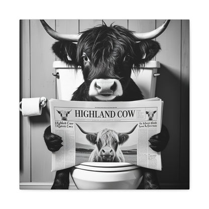 Highland Cow Toilet Funny Art