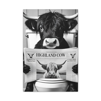 Highland Cow Toilet Funny Art