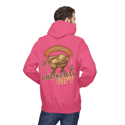 The Ultimate Christmas Gift Unisex Fleece Hoodie with Nativity Design