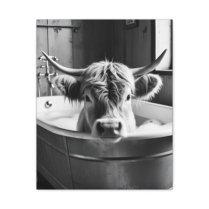 Highland Cow Bubbles Wall Art