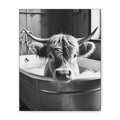 Highland Cow Bubbles Wall Art