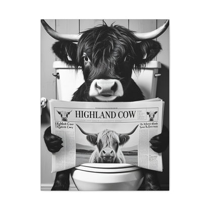 Highland Cow Toilet Funny Art