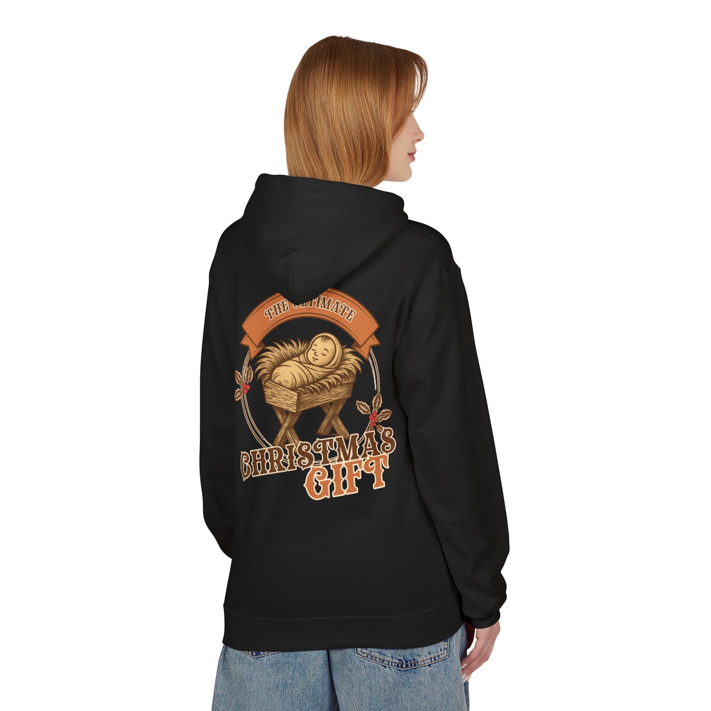 The Ultimate Christmas Gift Unisex Fleece Hoodie with Nativity Design