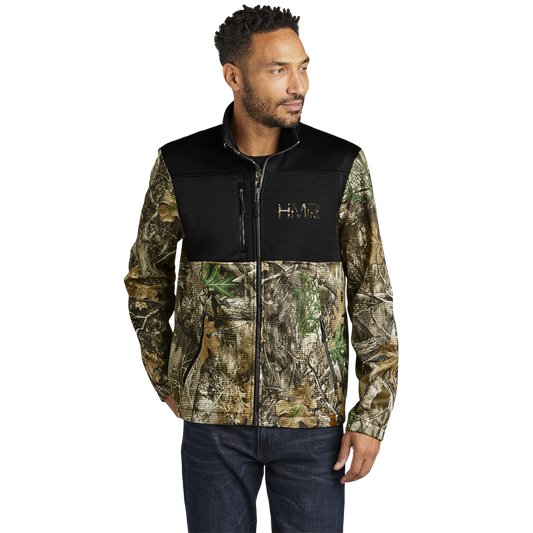 Men's Camo Soft Shell Zip Up Jacket