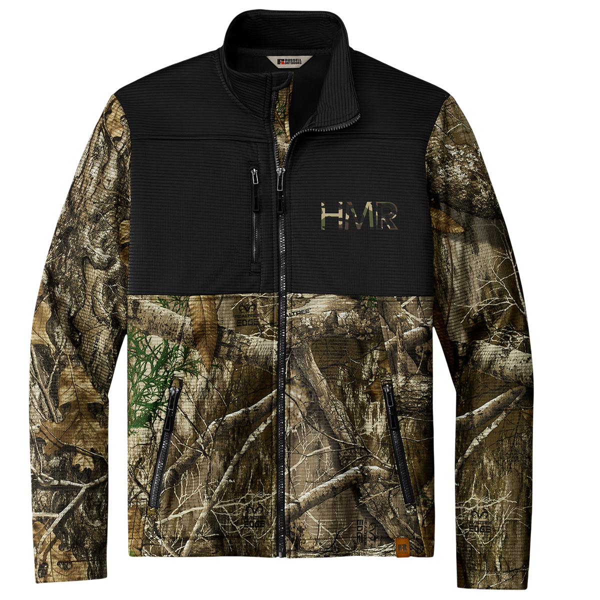 Men's Camo Soft Shell Zip Up Jacket