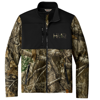 Men's Camo Soft Shell Zip Up Jacket