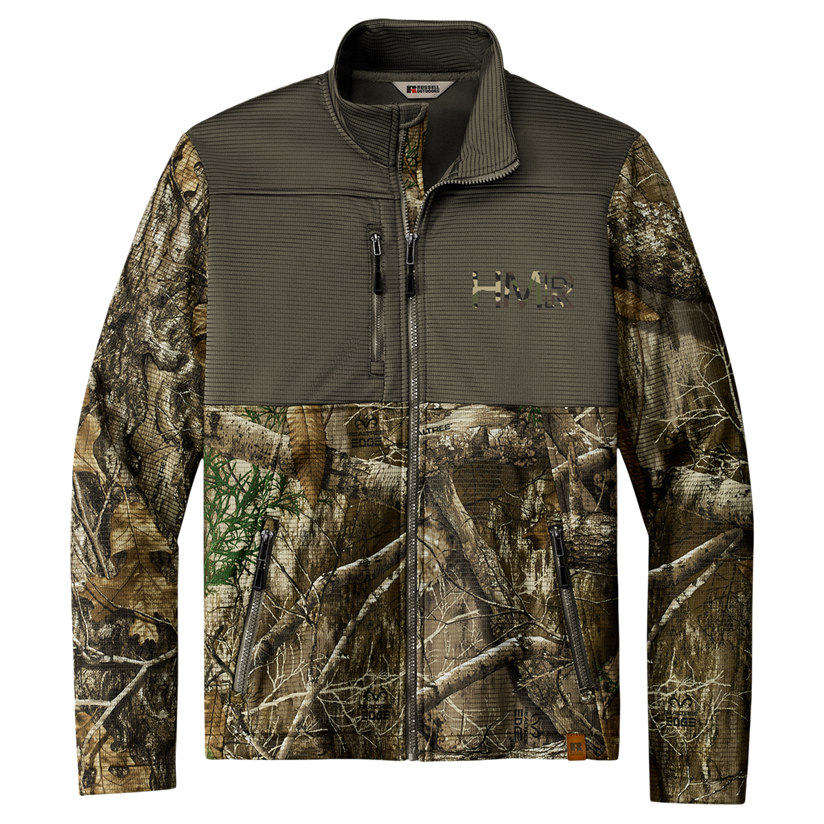 Men's Camo Soft Shell Zip Up Jacket