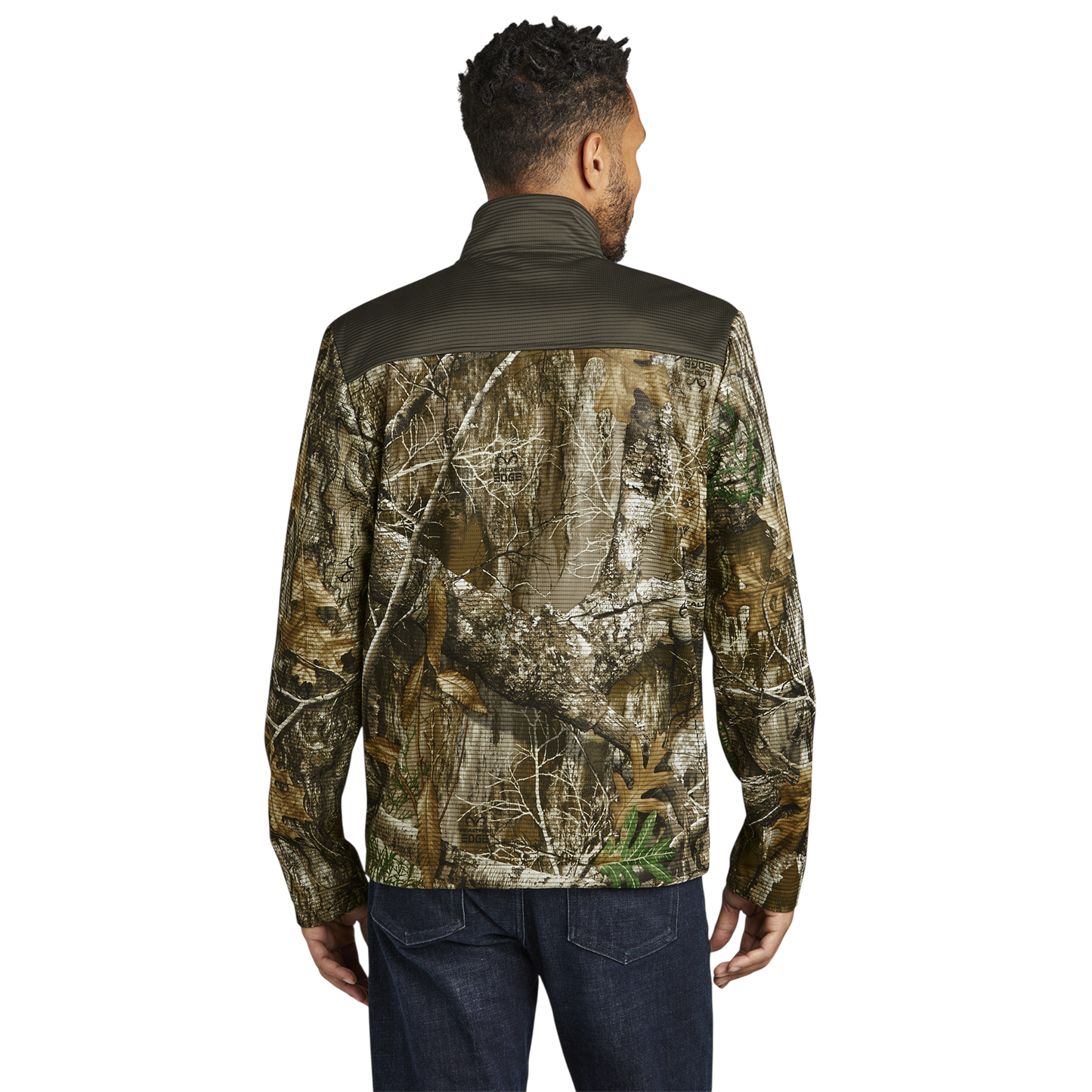 Men's Camo Soft Shell Zip Up Jacket