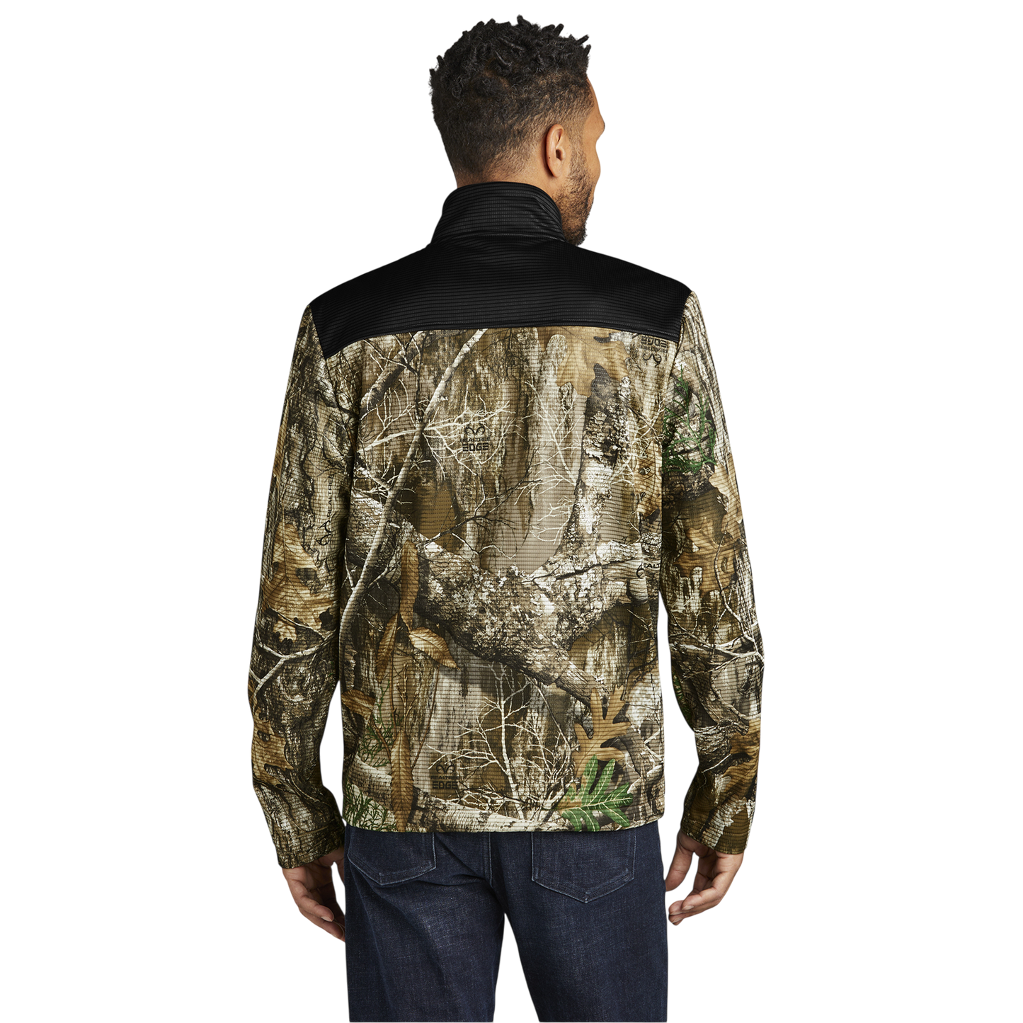 Men's Camo Soft Shell Zip Up Jacket