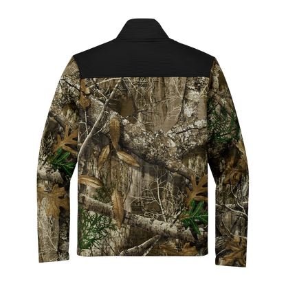 Men's Camo Soft Shell Zip Up Jacket