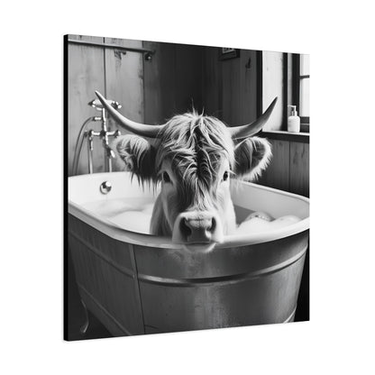 Highland Cow Bubbles Wall Art