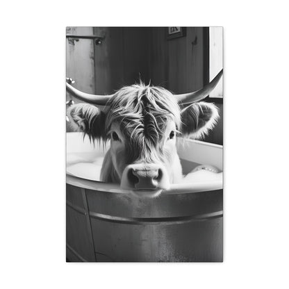 Highland Cow Bubbles Wall Art