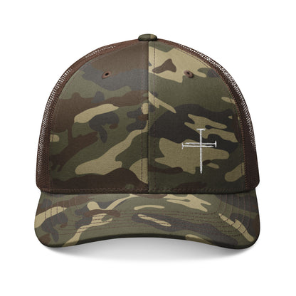 Camouflage Nail - Cross Trucker Hat