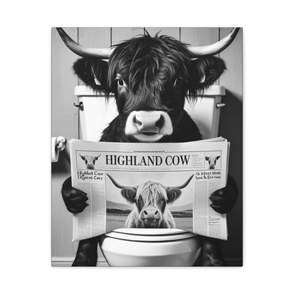 Highland Cow Toilet Funny Art