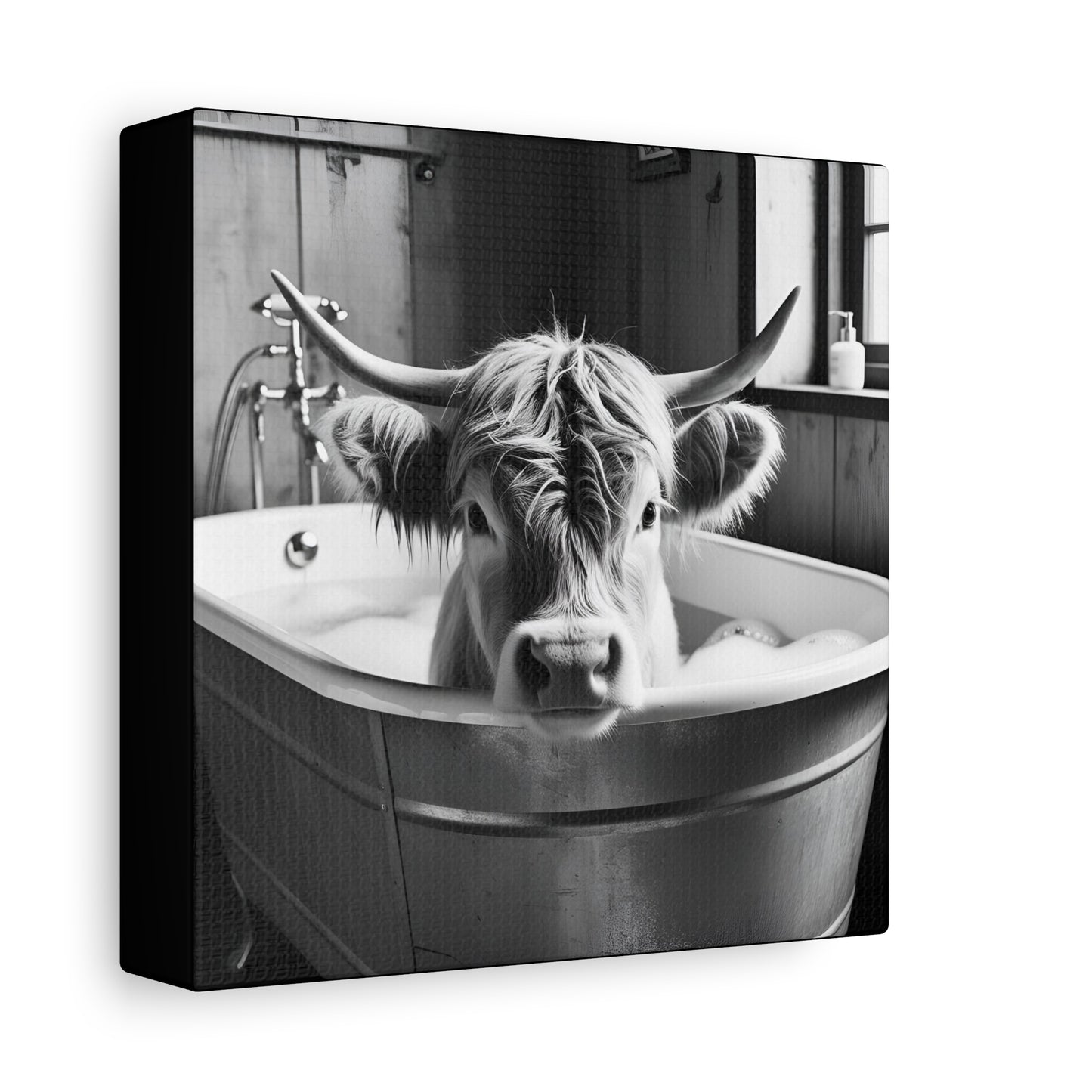Highland Cow Bubbles Wall Art