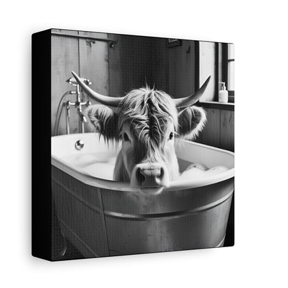 Highland Cow Bubbles Wall Art