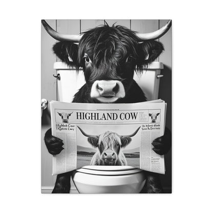 Highland Cow Toilet Funny Art