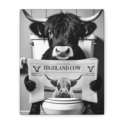 Highland Cow Toilet Funny Art