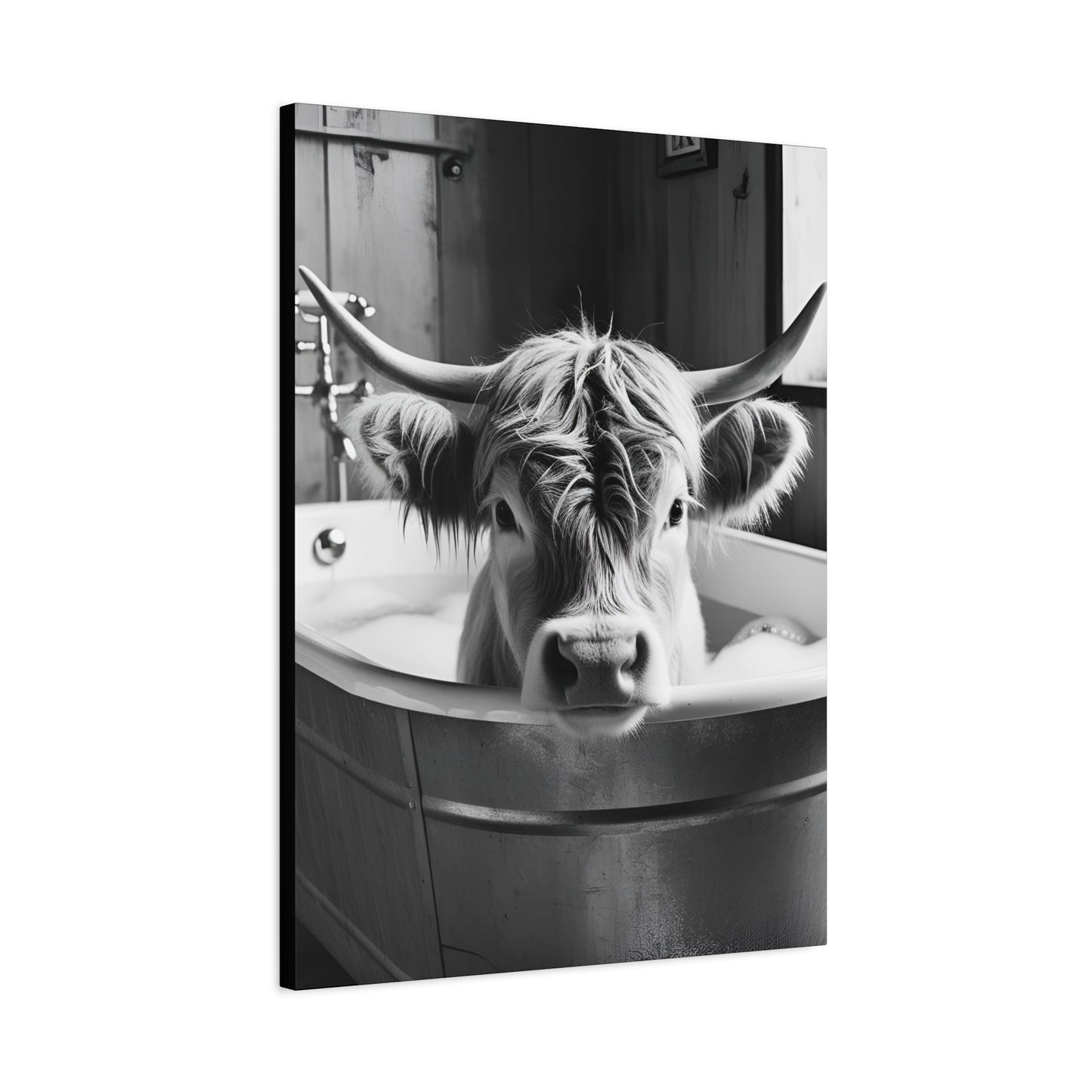 Highland Cow Bubbles Wall Art