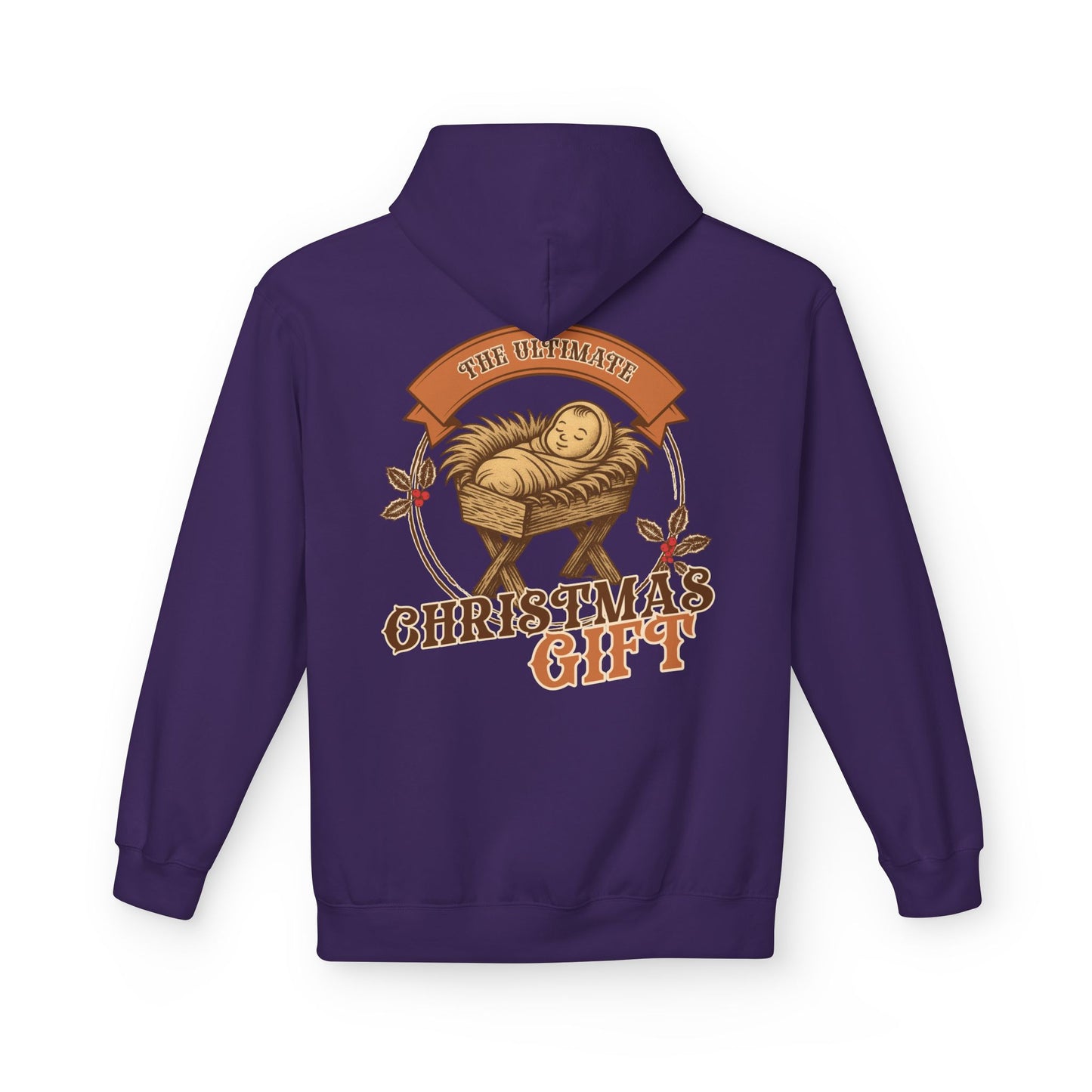 The Ultimate Christmas Gift Unisex Fleece Hoodie with Nativity Design