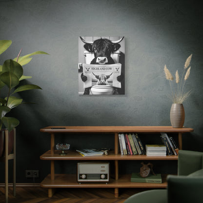 Highland Cow Toilet Funny Art