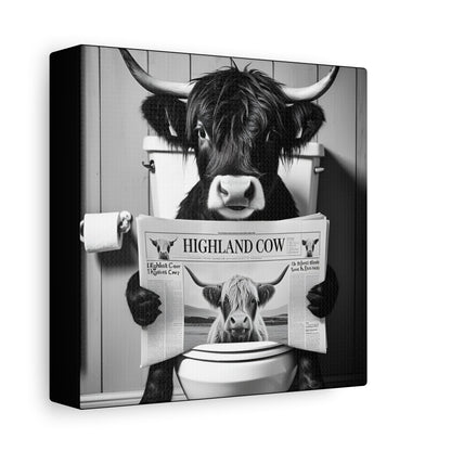 Highland Cow Toilet Funny Art