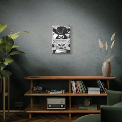 Highland Cow Toilet Funny Art