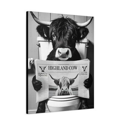 Highland Cow Toilet Funny Art
