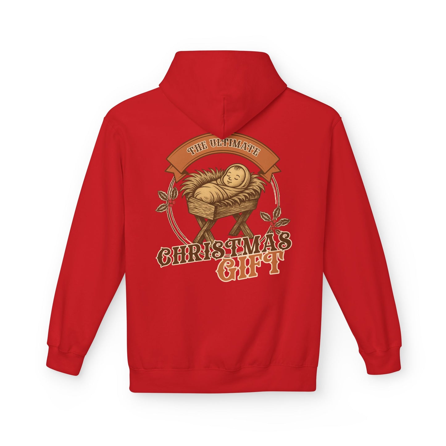 The Ultimate Christmas Gift Unisex Fleece Hoodie with Nativity Design