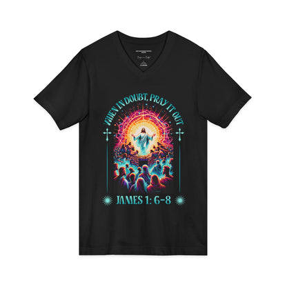 When In Doubt Pray It Out Shirt, Christian Faith T-Shirt, James 1:6-8 Bible Verse Tee, Jesus Shirt, Prayer Shirt, Christian Inspirational Clothing