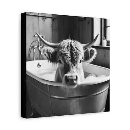Highland Cow Bubbles Wall Art