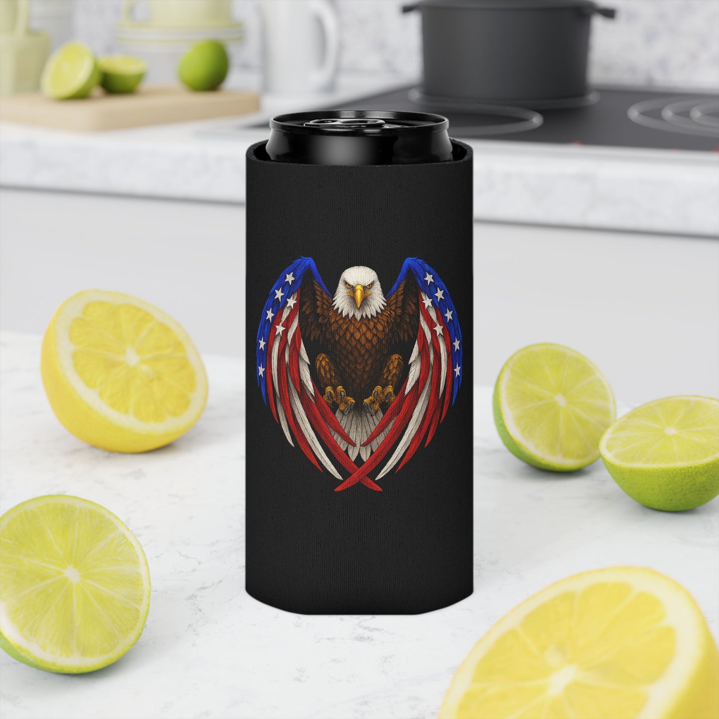 Patriotic Eagle Can Cooler