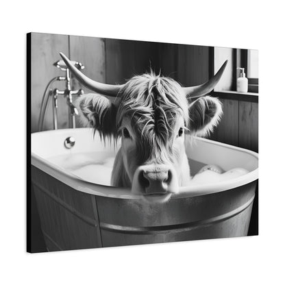 Highland Cow Bubbles Wall Art