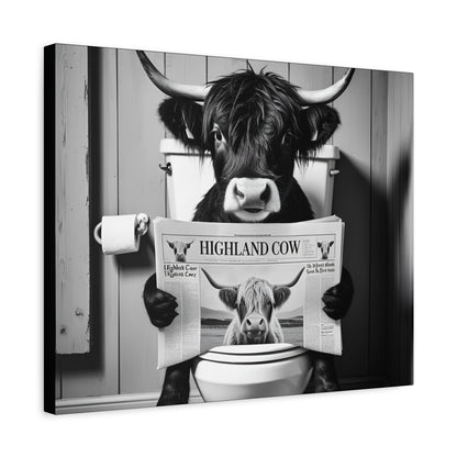 Highland Cow Toilet Funny Art