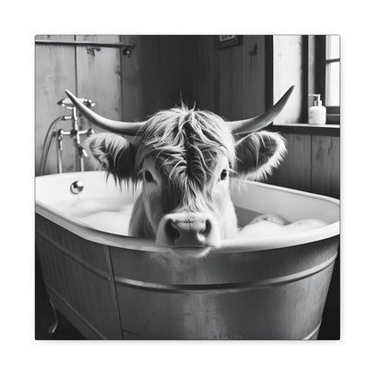 Highland Cow Bubbles Wall Art
