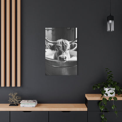 Highland Cow Bubbles Wall Art