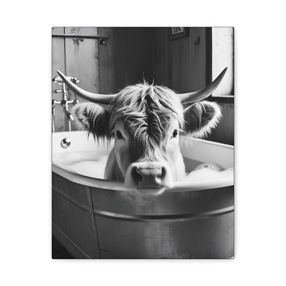 Highland Cow Bubbles Wall Art