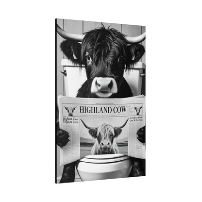 Highland Cow Toilet Funny Art