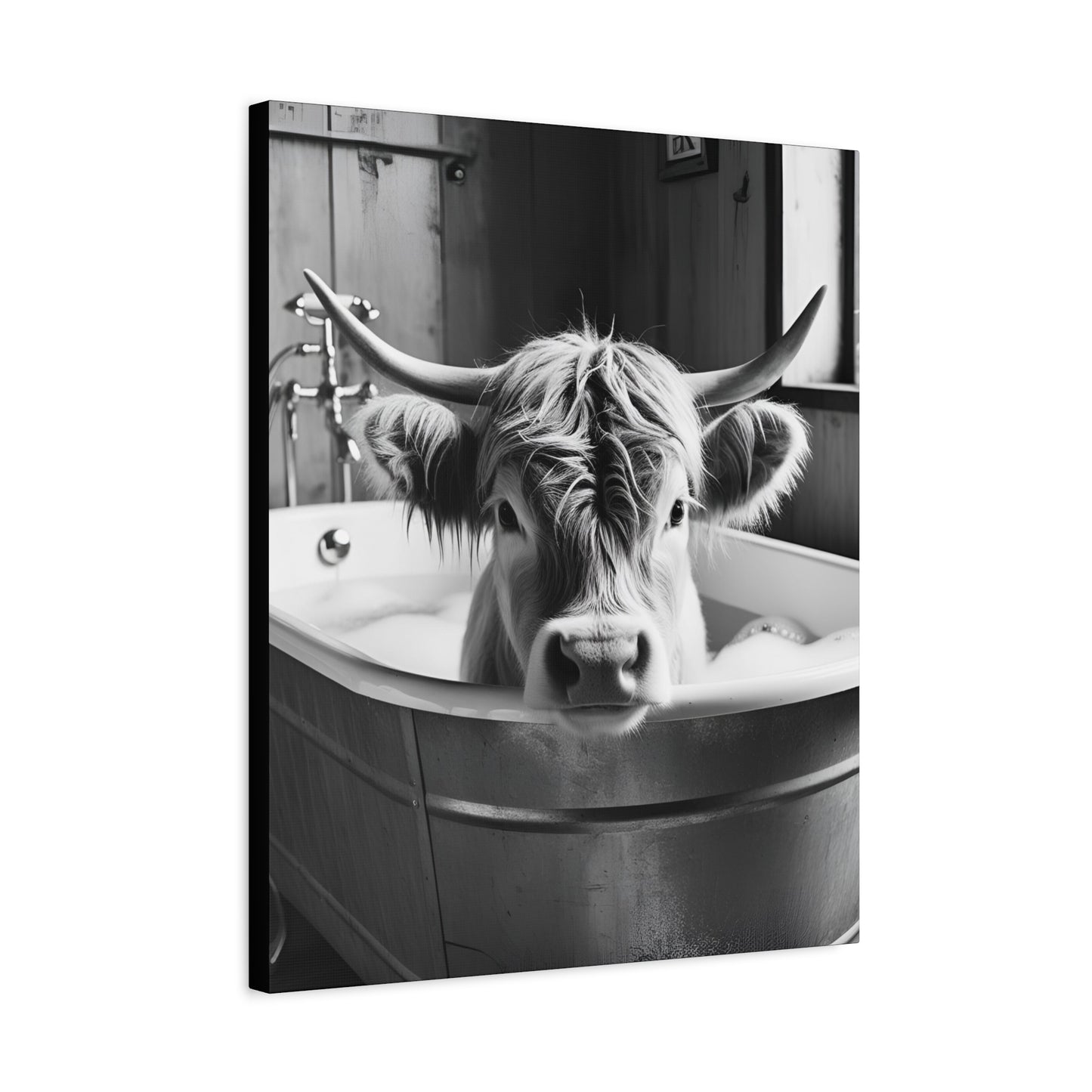 Highland Cow Bubbles Wall Art
