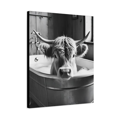 Highland Cow Bubbles Wall Art